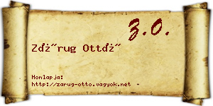 Zárug Ottó névjegykártya